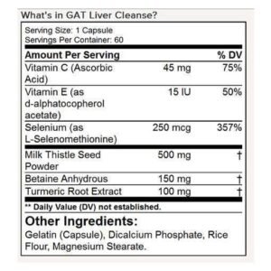 Gat Sport Liver Cleanse 60 Caps